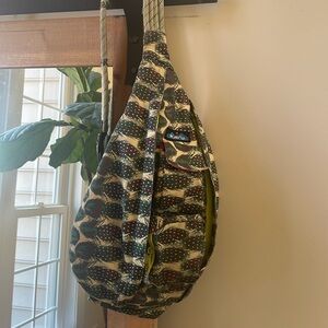 Kavu Rope Sling Feather Print Crossbody Bag